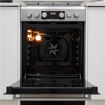 Whirlpool Cooker , WS5G8CHX/E/1 , Hob type Gas , Oven type Electric , Stainless steel , Width 50 cm , LED , Depth 60 cm , 60 L