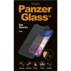 PanzerGlass , P2662 , Screen protector , Apple , iPhone Xr/11 , Tempered glass , Transparent , Confidentiality filter; Anti-shatter film (holds the glass together and protects against glass shards in case of breakage); Easy Installation with full adhesive