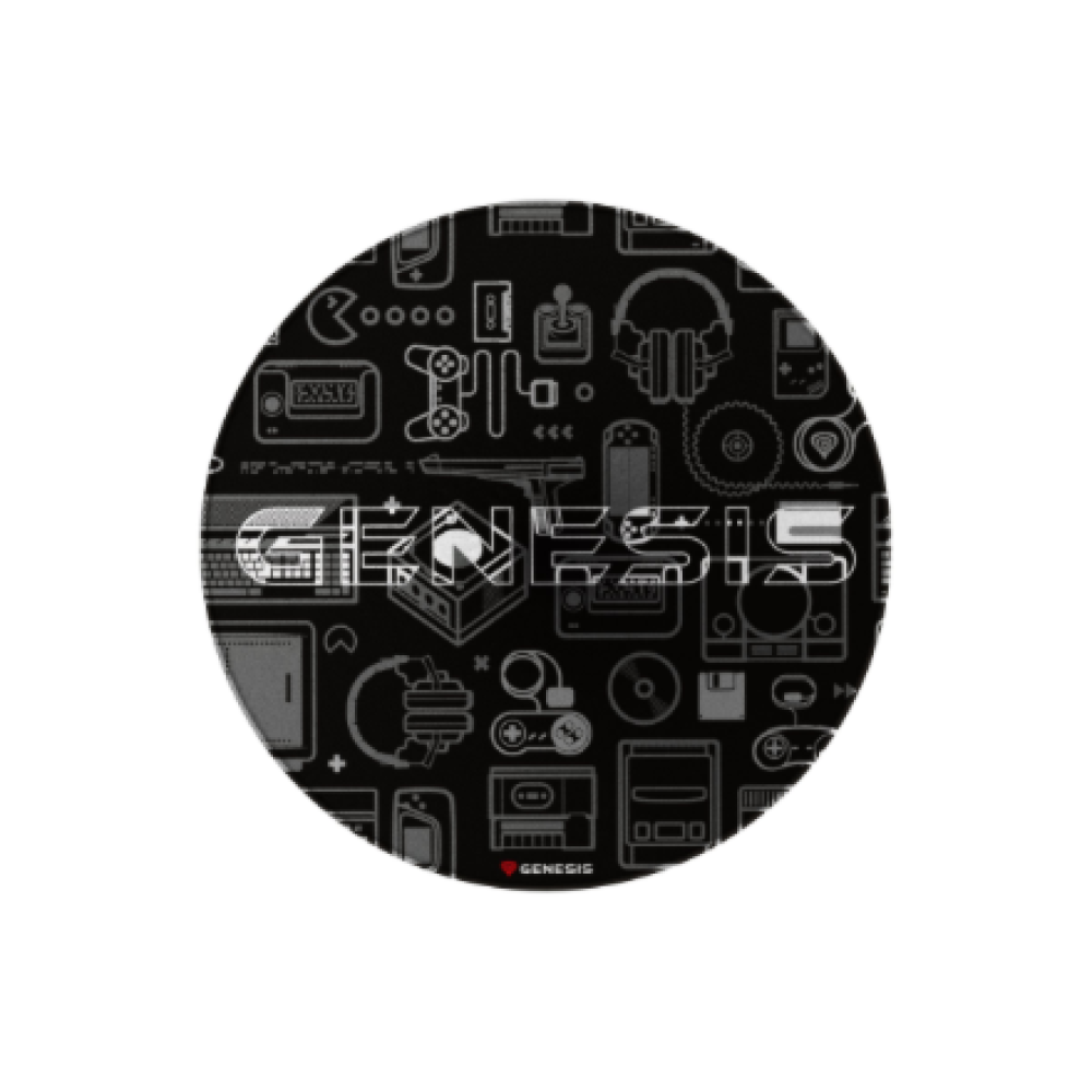 GENESIS Tellur 300 Round Gear Protective Floor Mat, 100cm, Black , Genesis Protective Floor Mat Tellur 300 Round Gear Polyester , Floor Mat , Multicolor