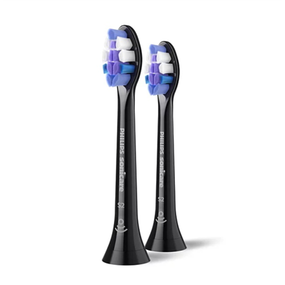 Philips Replacement brush heads , HX6052/88 Sonicare Sensitive , Heads , For adults , Number of brush heads included 2 , Black