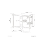Neomounts Wall mount , WL40S-850BL16 TV mount wall , Full motion, Tilt, Swivel , 40-70 , Maximum weight (capacity) 45 kg , Black
