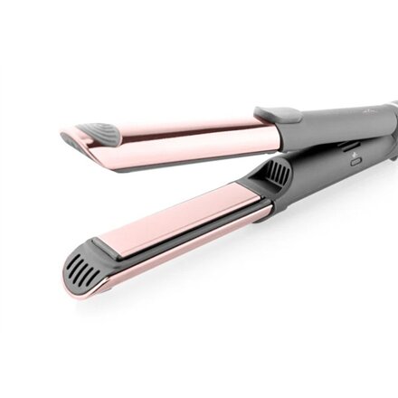 ETA Hair Straightener and Curler , ETA132390000 Fenité Exclusive 2-in-1 , Ceramic heating system , Temperature (min) 140 °C , Temperature (max) 200 °C , Number of heating levels 5 , 1700 W , Grey/Pink