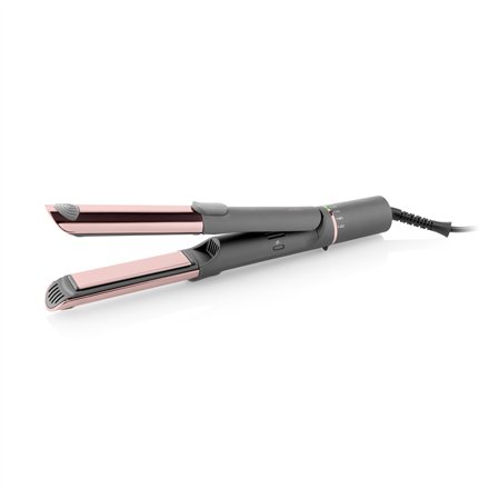 ETA Hair Straightener and Curler , ETA132390000 Fenité Exclusive 2-in-1 , Ceramic heating system , Temperature (min) 140 °C , Temperature (max) 200 °C , Number of heating levels 5 , 1700 W , Grey/Pink