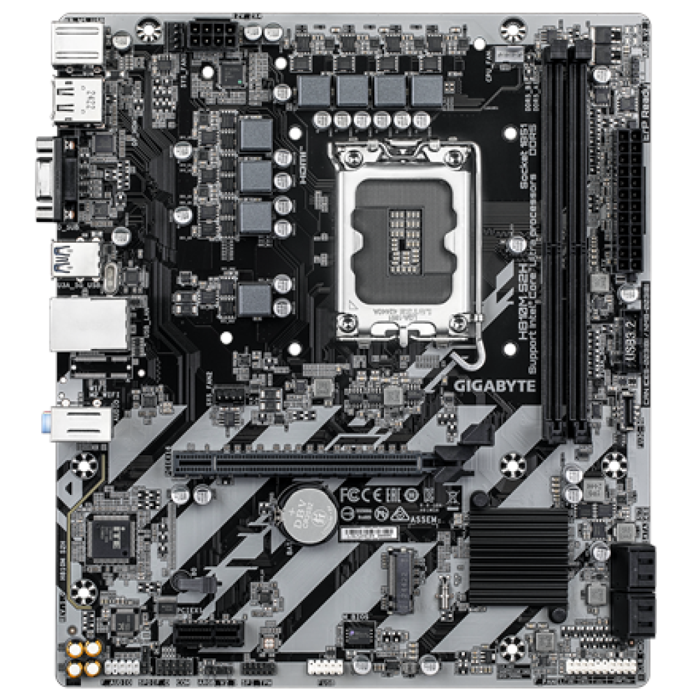 Gigabyte H810M S2H , Processor family Intel , Processor socket LGA1851 , DDR5 , Supported hard disk drive interfaces M.2, SATA , Number of SATA connectors 4