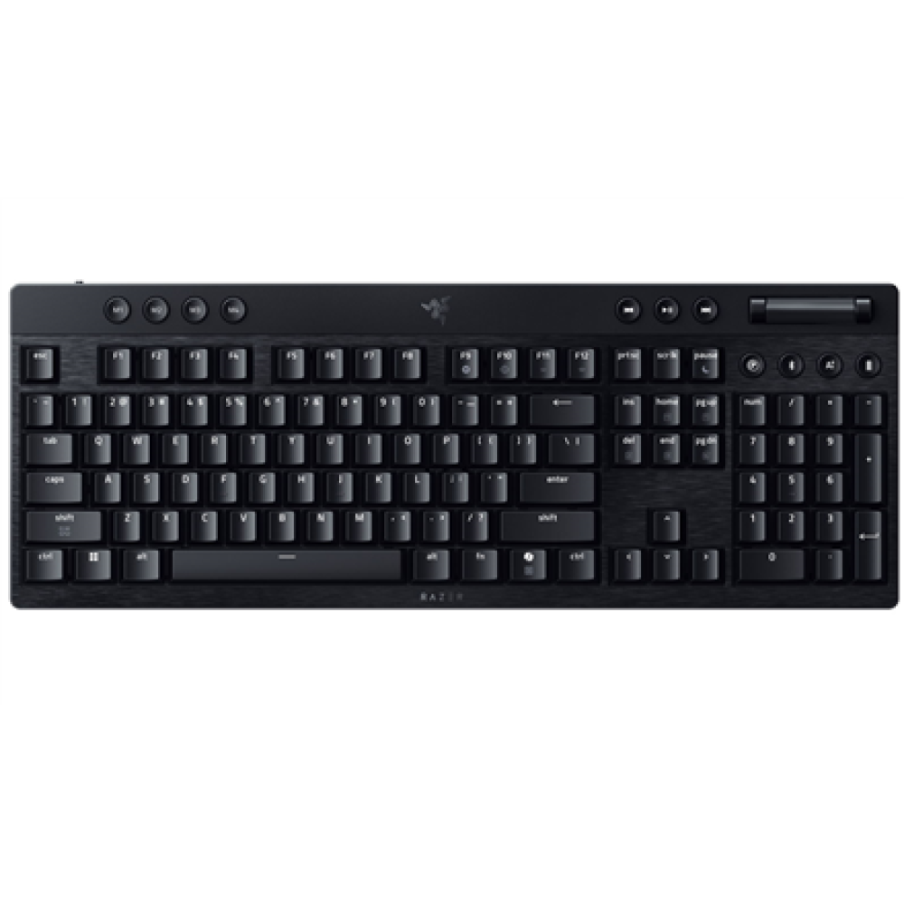 Razer , BlackWidow V4 Low-profile HyperSpeed , Gaming Keyboard , Wireless , US , 2.4GHz, Bluetooth, USB-C , Yellow Linear