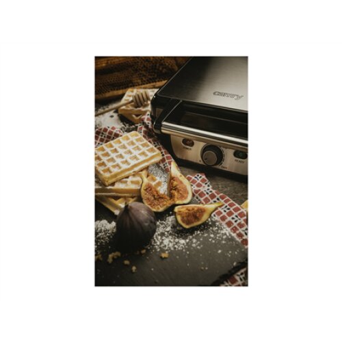 Camry , Waffle maker , CR 3025 , 1150 W , Number of pastry 4 , Belgium , Black/Stainless steel