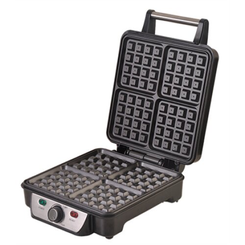 Camry , Waffle maker , CR 3025 , 1150 W , Number of pastry 4 , Belgium , Black/Stainless steel