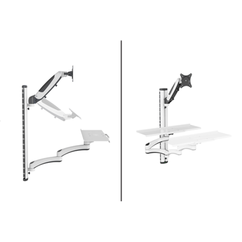 Digitus Wall mount , DA-90451 , Rotate, Swivel , 32 , Maximum weight (capacity) 8 kg , White/Black