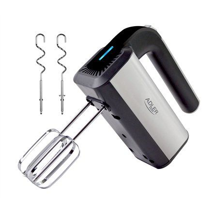 Adler , Hand mixer , AD 4225 , Hand Mixer , 300 W , Number of speeds 5 , Turbo mode , Stainless steel