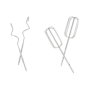 Adler , Hand mixer , AD 4225 , Hand Mixer , 300 W , Number of speeds 5 , Turbo mode , Stainless steel