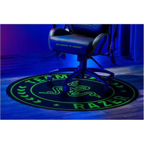 Razer Floor Rug , Black/Green