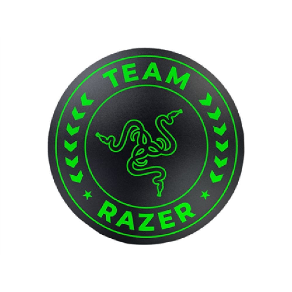 Razer Floor Rug , Black/Green