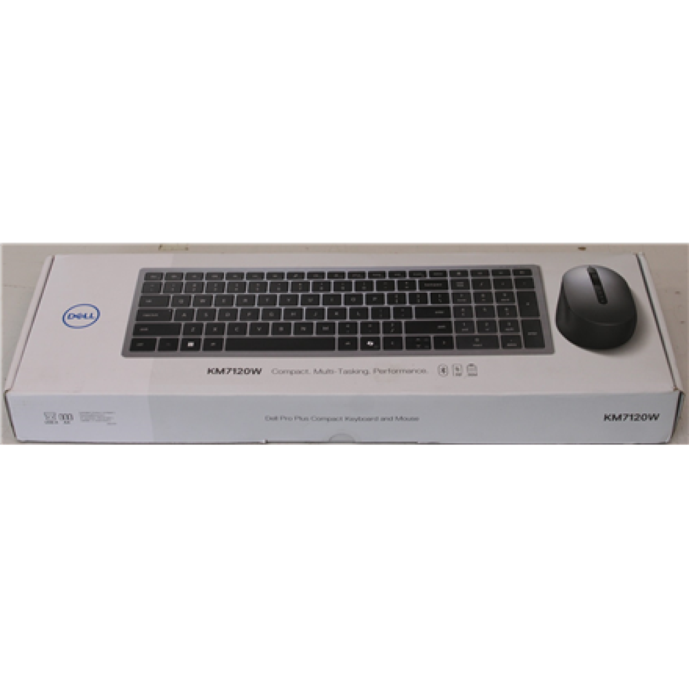 SALE OUT. , Dell , Keyboard and Mouse , KM7120W , Wireless , 2.4 GHz, Bluetooth 5.0 , Batteries included , Bluetooth , Wireless connection , US , Titan Gray , REFURBISHED