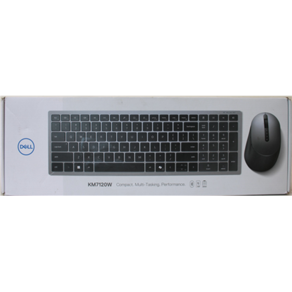 SALE OUT. , Dell , Keyboard and Mouse , KM7120W , Wireless , 2.4 GHz, Bluetooth 5.0 , Batteries included , Bluetooth , Wireless connection , US , Titan Gray , REFURBISHED