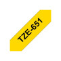 Brother , TZe-651 Laminated Tape , Black On Yellow , TZe , 8 m , 2.4 cm