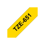 Brother , TZe-651 Laminated Tape , Black On Yellow , TZe , 8 m , 2.4 cm