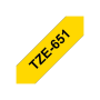 Brother , TZe-651 Laminated Tape , Black On Yellow , TZe , 8 m , 2.4 cm