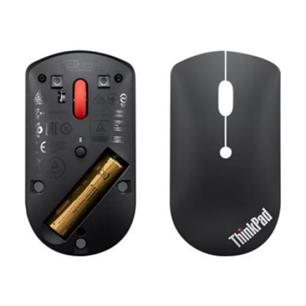 Lenovo , ThinkPad Bluetooth Silent Mouse , Wireless , Bluetooth 5.0 , Black , 1 year(s)