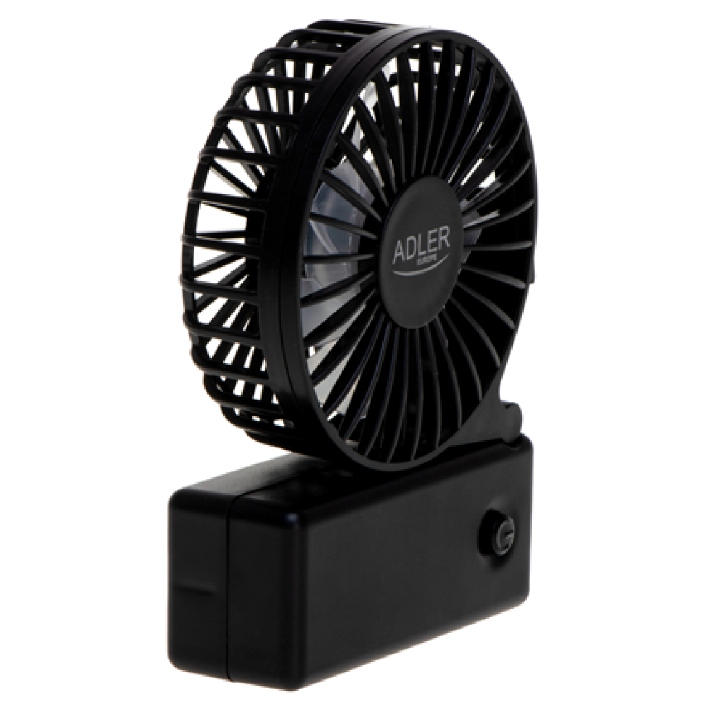 Adler Foldable mini fan , AD 7336 , Desk fan , Black , Diameter 6.5 cm , Number of speeds 1
