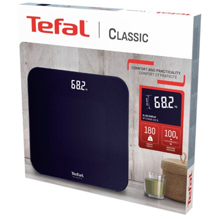 TEFAL Bathroom Scale , Classic PP1900V0 , Maximum weight (capacity) 180 , Accuracy 100 g , Dark Blue