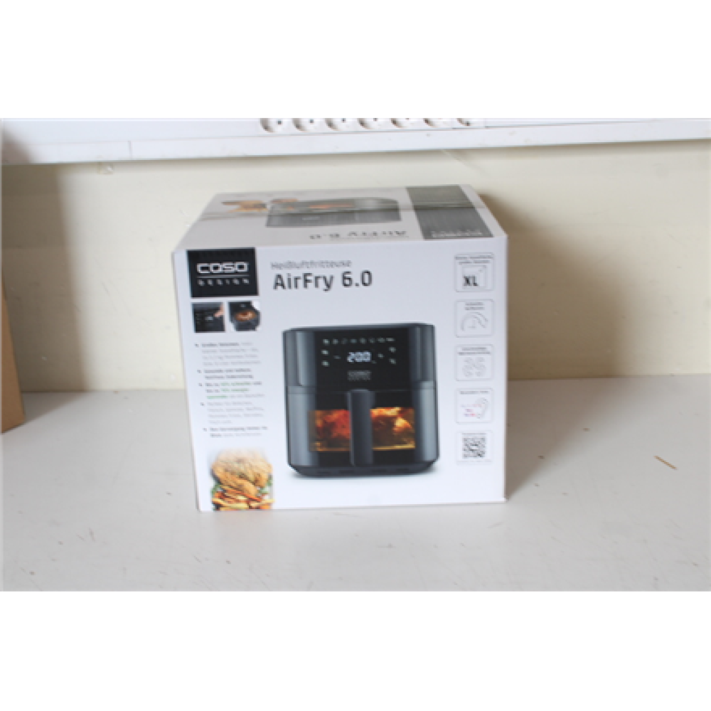 SALE OUT. Caso Designer Air Fryer AirFry 6.0, Capacity 6 L, Black , Caso Designer Air Fryer , AirFry 6.0 , Power 1700 W , Capacity 6 L , Black , DEMO