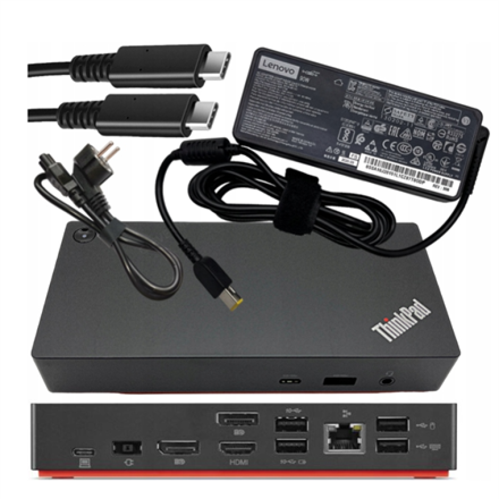 Lenovo Renewed ThinkPad Universal USB-C Dock 40AY 90W Used incl. PSU