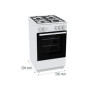 Gorenje GG5A10WFFM , Cooker , Hob type Gas , Oven type Gas , White , Width 50 cm , Depth 59.4 cm , Grilling , 70 L