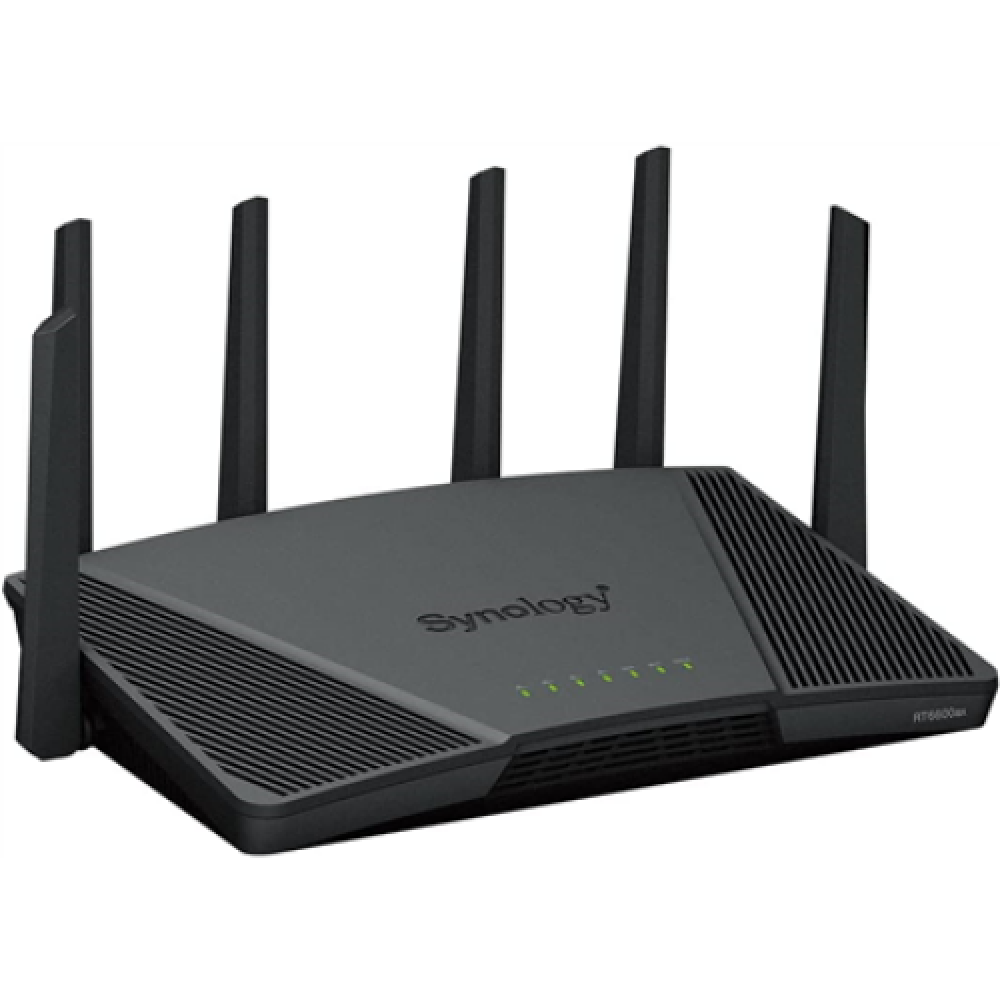 Synology RT6600ax Ultra-fast and Secure Wireless Router for Homes , Ultra-fast and Secure Wireless Router for Homes , RT6600ax , 802.11ax , 4800 Mbit/s , Ethernet LAN (RJ-45) ports 5 , Mesh Support No , MU-MiMO Yes , No mobile broadband , Antenna type Ext