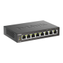 D-Link , 8-Port Gigabit PoE Switch (4xPoE) , DGS-1008P , Unmanaged , Desktop , Power supply type External