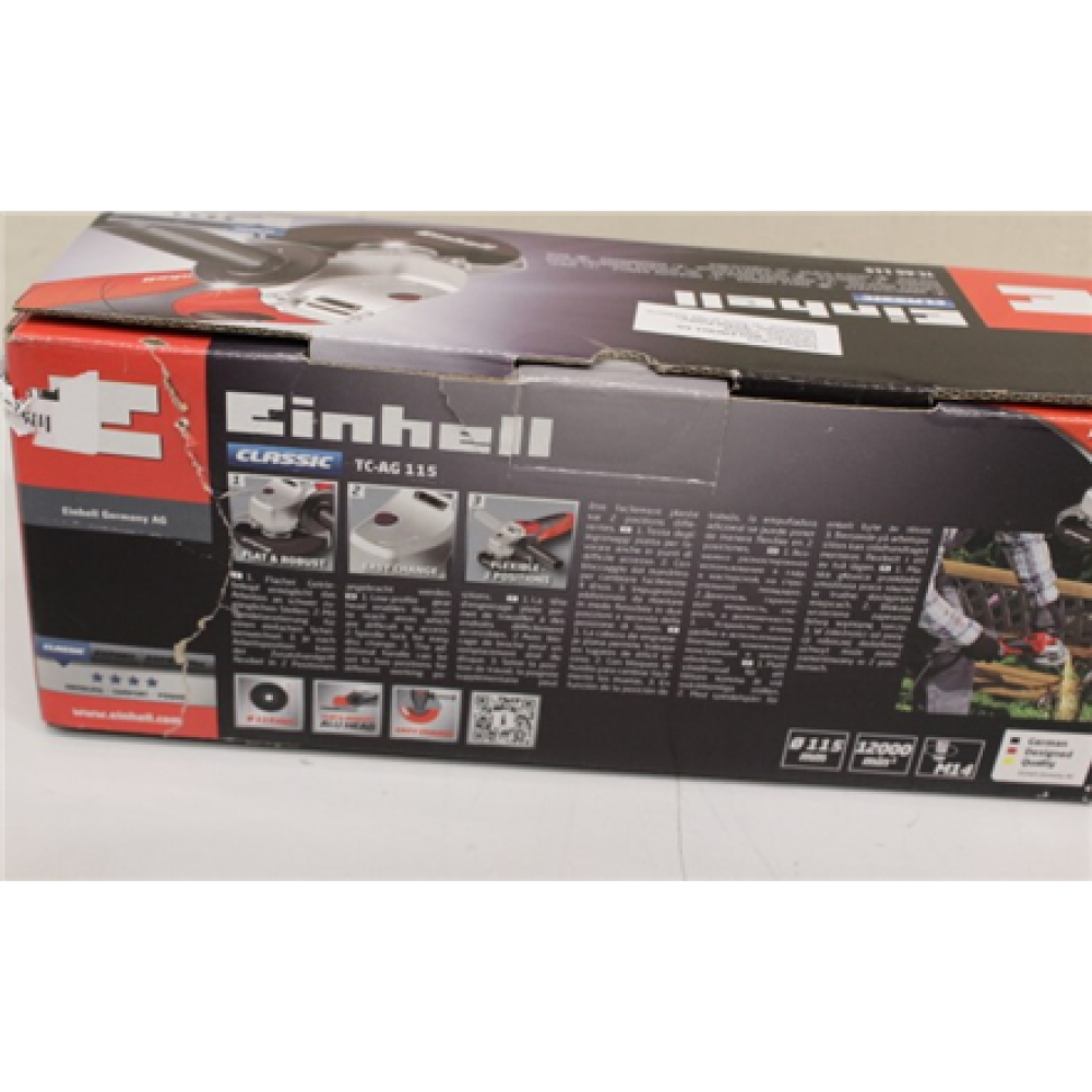 SALE OUT. Einhell Angle Grinder TC-AG 115 , 115 mm , 500 W , DAMAGED PACKAGING