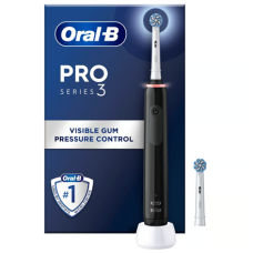 Oral-B , Electric Toothbrush , Pro 3 Sensitive Clean & Care , Rechargeable , For adults , Number of brush heads included 2 , Number of teeth brushing modes 3 , Black