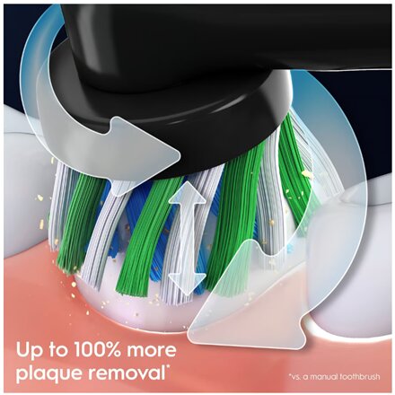 Oral-B , Electric Toothbrush , Pro 3 Sensitive Clean & Care , Rechargeable , For adults , Number of brush heads included 2 , Number of teeth brushing modes 3 , Black