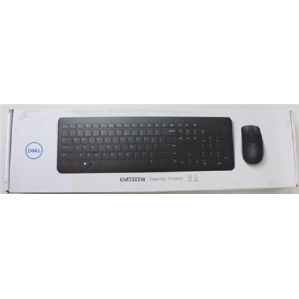 SALE OUT. Dell Keyboard and Mouse KM3322W Wireless US International , SALE OUT. , Dell Keyboard and Mouse , KM3322W , Keyboard and Mouse Set , Wireless , Batteries included , Wireless connection , US , Black , REFURBISHED