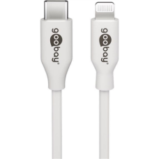 Goobay , Lightning - USB-C USB charging and sync cable , USB-C to Lightning Apple Lightning male (8-pin) , USB-C male