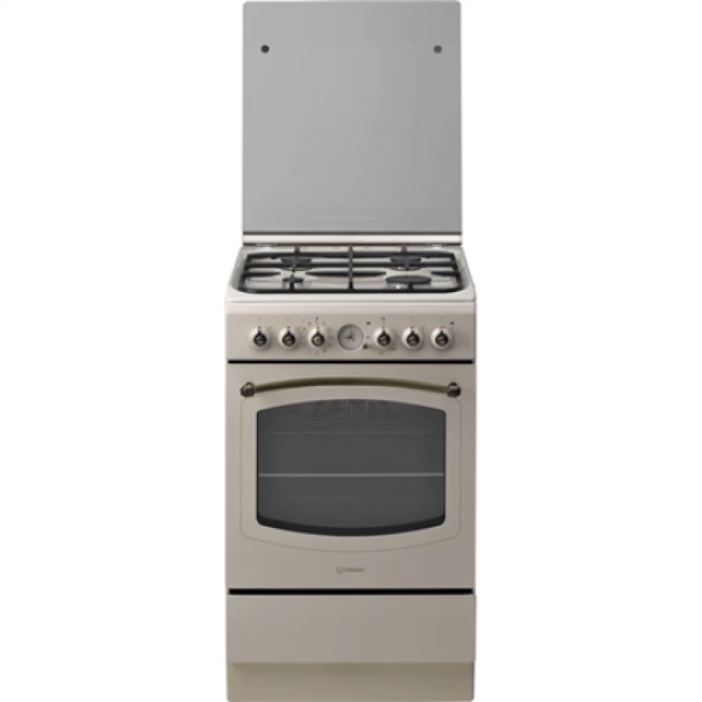 INDESIT Cooker IS5G8MHJ/E Hob type Gas, Oven type Electric, Beige, Width 50 cm, 60 L, Depth 60 cm