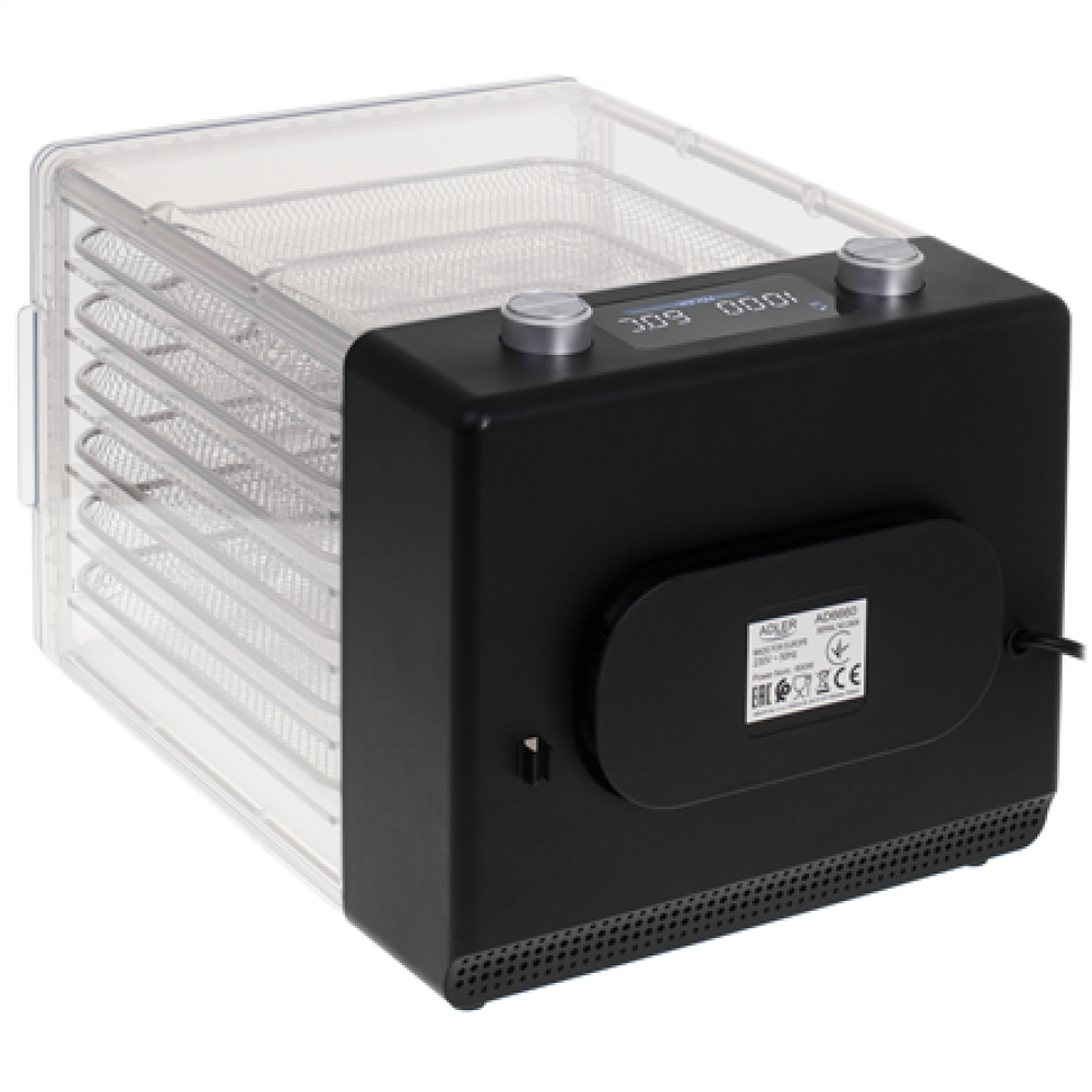 Adler , Food Dehydrator , AD 6660 , Power 600 W , Number of trays 6 , Integrated timer , Black