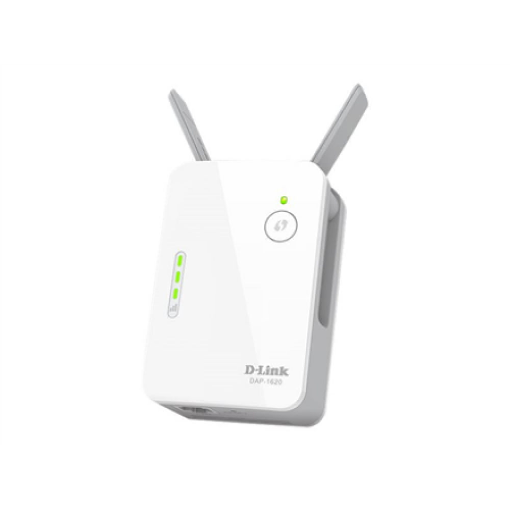 D-Link , AC1300 Wi-Fi Range Extender , DAP-1620 , 802.11ac , Mesh Support No , 400+867 Mbit/s , 10/100/1000 Mbit/s , Ethernet LAN (RJ-45) ports 1 , No mobile broadband , MU-MiMO No , Antenna type External