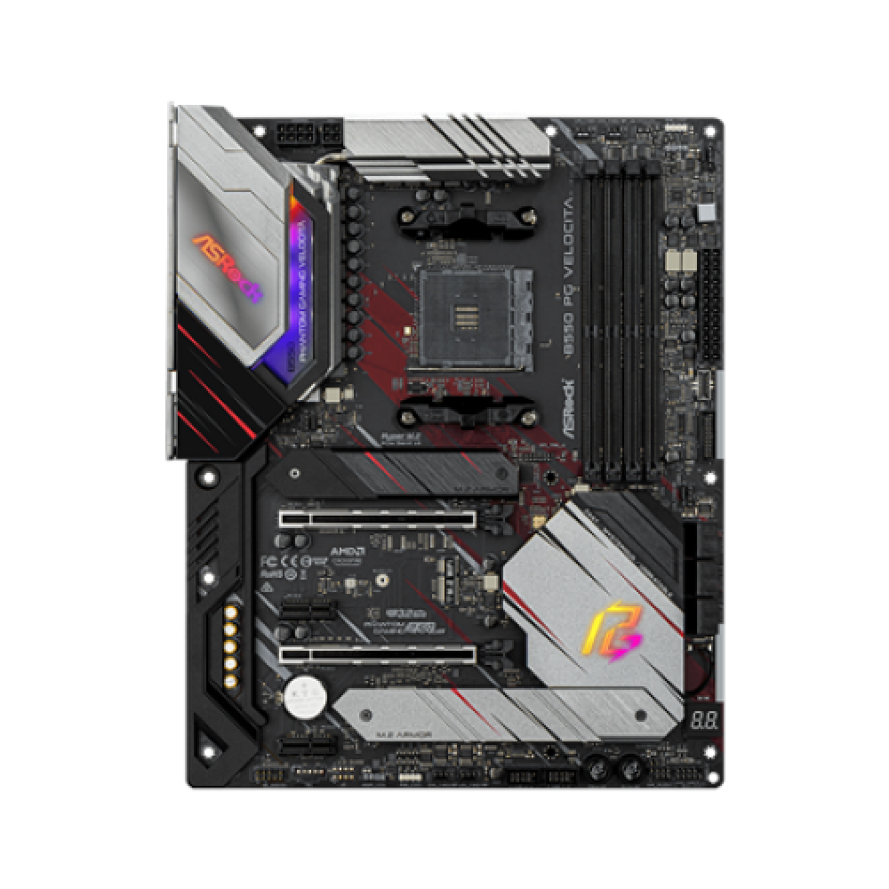 ASRock , B550 PG Velocita , Processor family AMD , Processor socket AM4 , DDR4 DIMM , Memory slots 4 , Supported hard disk drive interfaces SATA3, M.2 , Number of SATA connectors 6 , Chipset AMD B550 , ATX