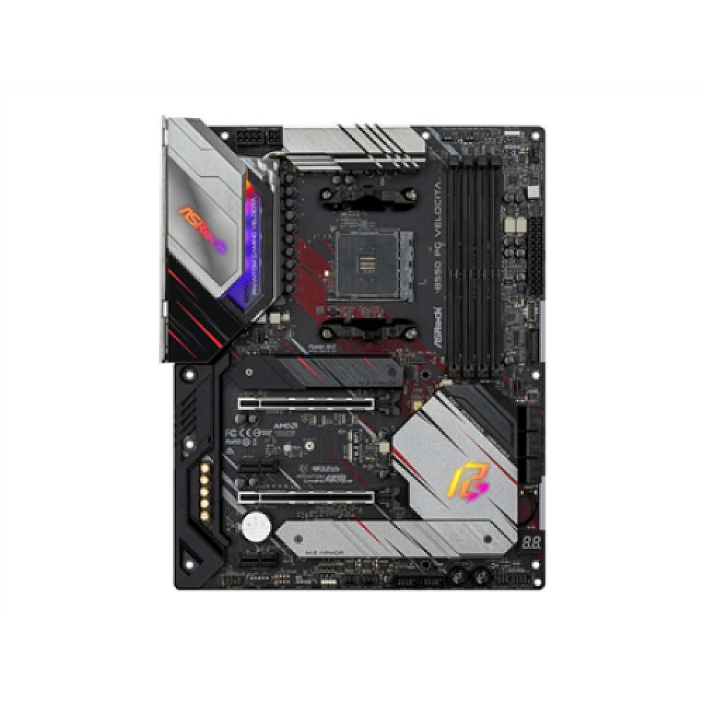 ASRock , B550 PG Velocita , Processor family AMD , Processor socket AM4 , DDR4 DIMM , Memory slots 4 , Supported hard disk drive interfaces SATA3, M.2 , Number of SATA connectors 6 , Chipset AMD B550 , ATX