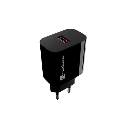Natec Ribera USB Charger 1X USB-A 18W, Black