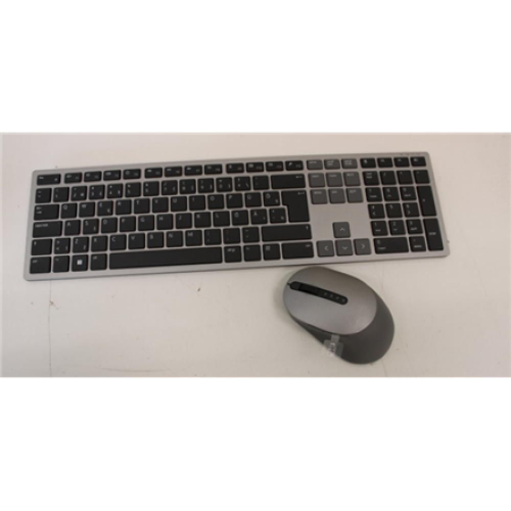 SALE OUT. Dell Keyboard and Mouse KM7321W Premier Multi-Device Wireless Estonian Dell Premier Multi-Device Keyboard and Mouse KM7321W Keyboard and Mouse Set Wireless Batteries included EE DAMAGED PACKAGING ,SCRATSHED MOUSE Wireless connection Titan grey