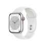 Apple Watch Series 8 GPS + Cellular MP4A3UL/A Smart watches GPS (satellite) Retina LTPO OLED Touchscreen 41mm Waterproof Bluetooth Water-resistant, Dust-resistant, Crack-resistant Silver Wi-Fi