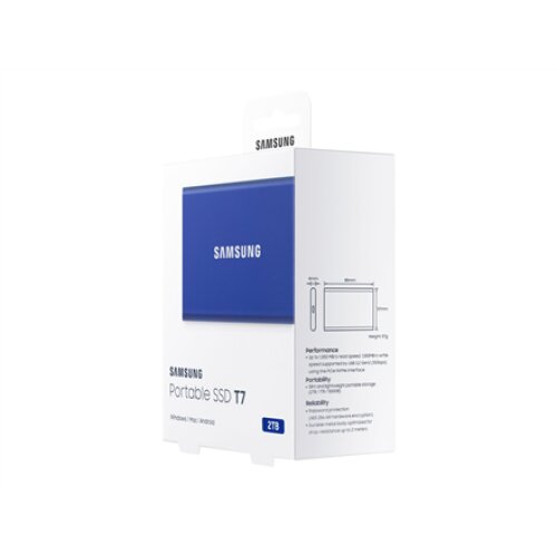 Portable SSD , T7 , 2000 GB , N/A , USB 3.2 , Blue