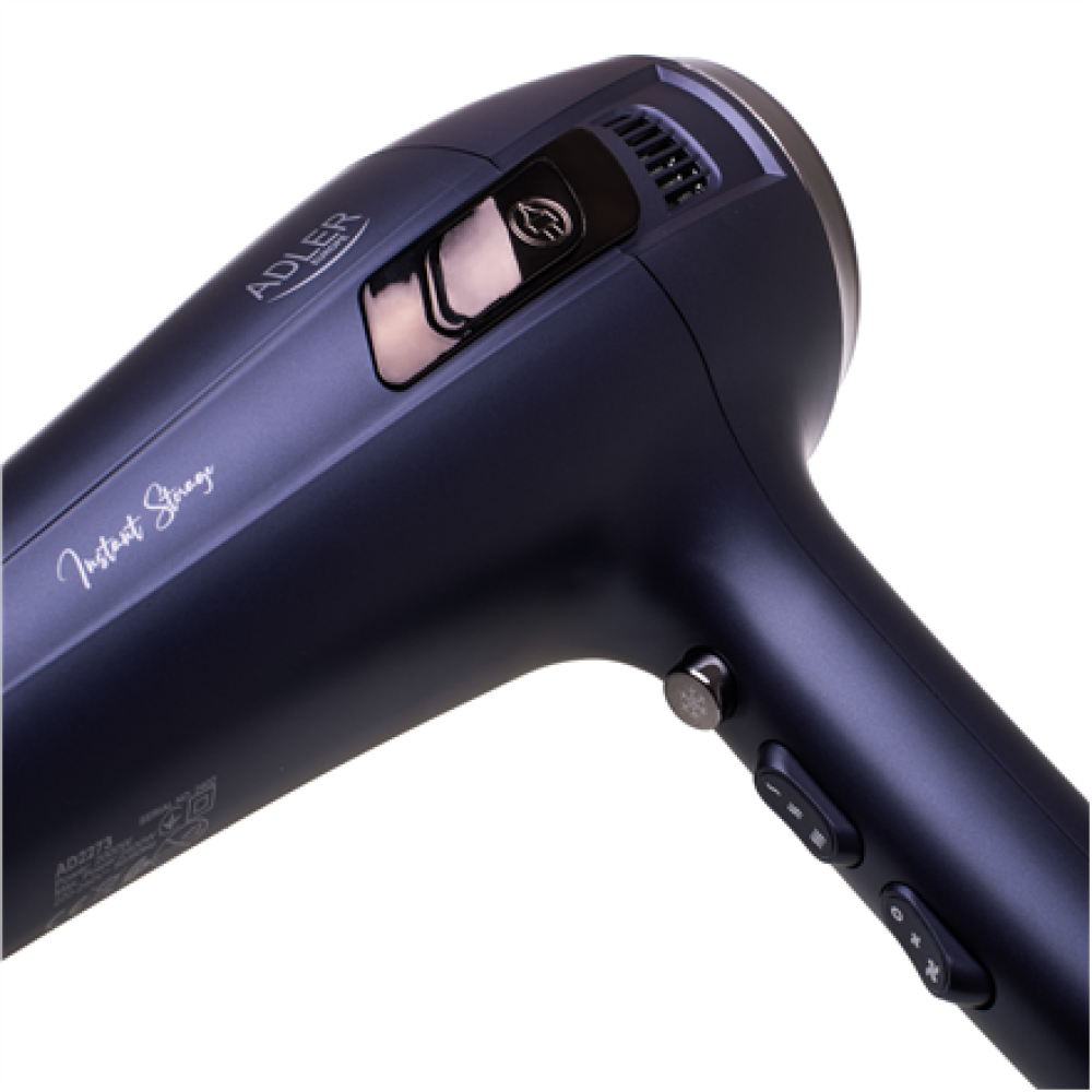 Adler Hair dryer with retractable power cord , AD 2273 , 2000 W , Number of temperature settings 3 , Diffuser nozzle , Dark Violet