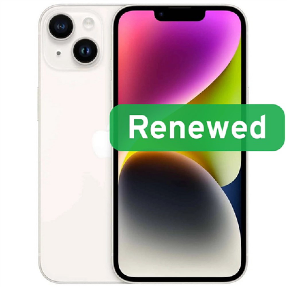 Apple Renewed Grade C , Apple iPhone 14 , Starlight , 6.1 , Super Retina XDR OLED , 128 GB , 5G , iOS