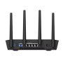 Wireless Wifi 6 AX4200 Dual Band Gigabit Router , TUF-AX4200 , 802.11ax , 3603+574 Mbit/s , 10/100/1000 Mbit/s , Ethernet LAN (RJ-45) ports 4 , Mesh Support Yes , MU-MiMO Yes , 3G/4G data sharing , Antenna type External , 1 x USB 3.2 Gen 1 , 36 month(s)