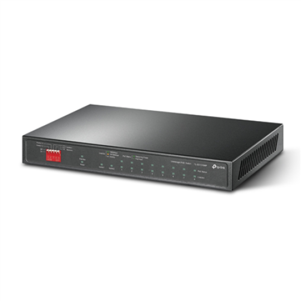 TP-LINK , 10-Port Gigabit Easy Smart Switch with 8-Port PoE+ , TL-SG1210MP , Unmanaged , Desktop , Power supply type External , 60 month(s)