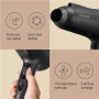 Panasonic Hair Dryer , EH-NE85-K825 , 2500 W , Number of temperature settings 3 , Ionic function , Black