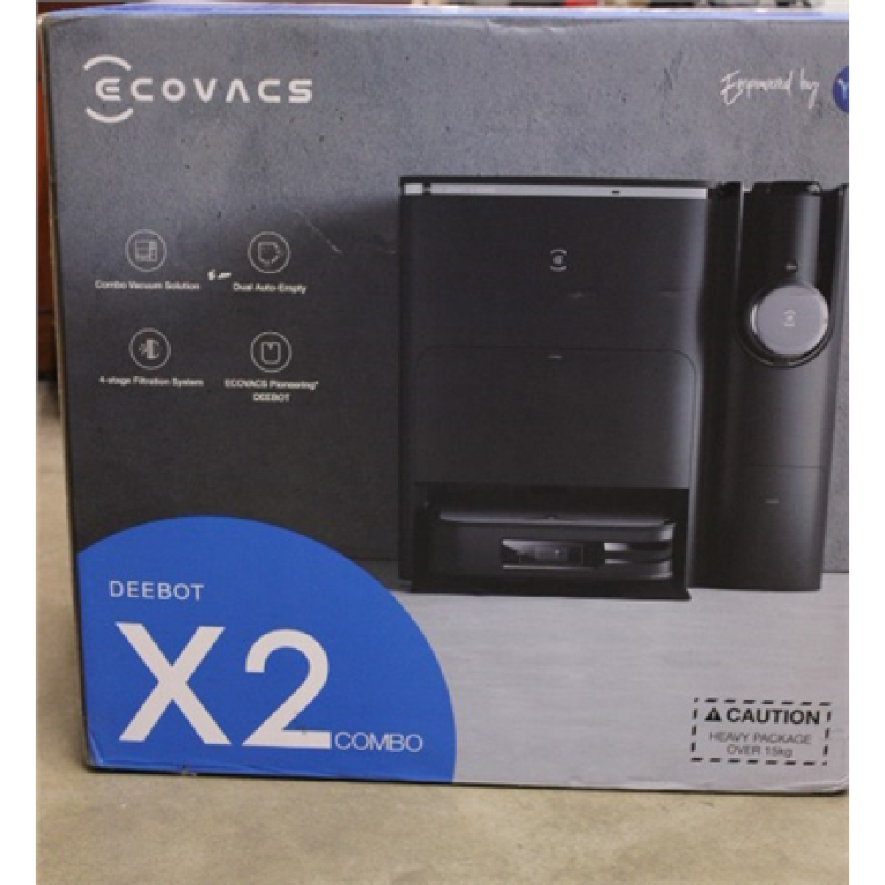SALE OUT. , Ecovacs Robotic Vacuum Cleaner+Handheld , DEEBOT X2 COMBO , Wet&Dry , Operating time (max) 210 min , 6400 mAh , Dust capacity 0.42 L , 8700 Pa , Black , DAMAGED PACKAGING, DIRTY, SCARTCHED