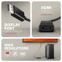 AXAGON Active adapter RVD-HI20N , DisplayPort to HDMI , 0.15 m